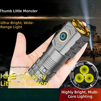Lampe torche LED rechargeable haute puissance pour extérieur, faisceau laser puissant longue portée, multifonctionnelle, en alliage d'aluminium avec dos magnétique