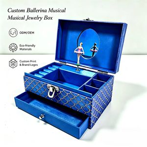 Boîte à <span class=keywords><strong>musique</strong></span> personnalisée Yiyu en forme de ballerine, figurine rotative, organisateur de bibelots musicaux pour enfants, <span class=keywords><strong>cadeau</strong></span> d'anniversaire, vente en gros - Product Image 1