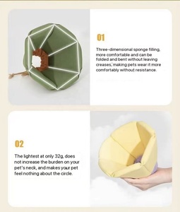 Kerah <span class=keywords><strong>Elizabeth</strong></span> Empuk Tahan Air dari Nilon Ringan untuk Kucing dan Anjing, Mudah Dibersihkan, Gaya Kartun, Aksesori Hewan Peliharaan yang Menenangkan, Semua Ukuran - Product Image 6