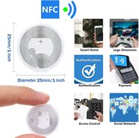 13.56Mhz 216 NFC étiquette autocollante imprimée étanche PVC/métal/PET/papier Mini étiquette 1K puce Anti-métal caractéristique RFID/NFC accès
