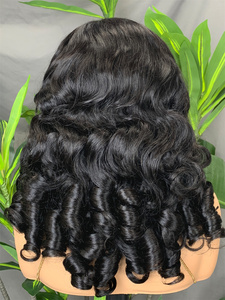 Perruque en cheveux humains FH 5x5 avec fermeture en dentelle, effet bouclé lâche, densité 300%, dentelle suisse transparente, cheveux Remy - Product Image 4