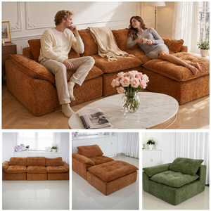 Modern L-Shaped Modular Sectional <b>Sofa</b> for Living Room Apartment Hotel High-Density Foam Free Combination Cloud Couch - Product Image 4