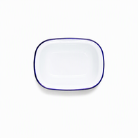 Plat à pâtisserie rectangulaire en fonte émaillée, couleur personnalisable, pour la cuisson du pain et les plats de fête, idéal pour la maison, la cuisine et les restaurants, vente en gros