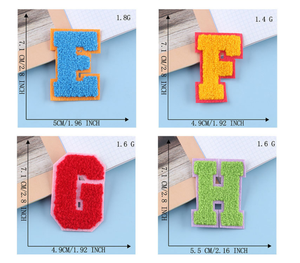 Patchs de lettres en Chenille multicolores, 1 pièce, pour serviette, alphabet <span class=keywords><strong>et</strong></span> vêtements de broderie, offre spéciale - Product Image 3