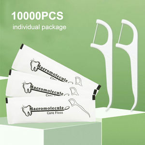Palillo de hilo <span class=keywords><strong>dental</strong></span> universal 2 en 1, 10000 unidades, envuelto individualmente, palillo de hilo <span class=keywords><strong>dental</strong></span> biodegradable de plástico ecológico - Product Image 1