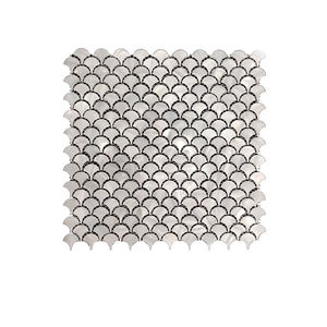 Mosaico de Azulejos de Vidrio con Concha de Nácar Natural Blanca de 10 mm para Revestimiento de Cocina, Vestíbulo de Hotel, Piscina - Product Image 1