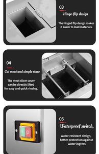 Máquina cortadora de carne picada KR Factory Special 220V para planta procesadora de verduras y frutas de cerdo y cordero - Product Image 3