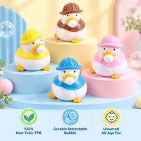 Squishies Canard Souffleur de Bulles, Jouet Sensoriel Anti-Stress en TPR Souple, Mignon Dessin Animé, pour Enfants et Adultes