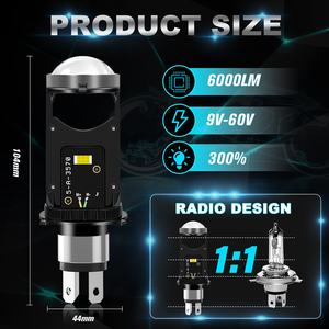 ไฟทำงาน LED กำลังสูง 24 วัตต์ 6 CSP สำหรับรถยนต์ จักรยานยนต์ไฟฟ้า อุปกรณ์เสริมมอเตอร์ 9-80 โวลต์ ไฟสปอตไลท์ ไฟตัดหมอก สี 6000k สำหรับรถยนต์ รถจักรยานยนต์ และรถยนต์ไฟฟ้า - Product Image 2