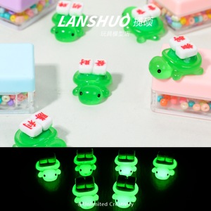 Set de Joyería DIY con Figuras de Tortuga y Mahjong de Resina, Colgante Artesanal con Forma de Animal, Decoración Artística para el Hogar - Product Image 5