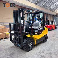 Chariot élévateur à fourche TDER neuf de 3 tonnes, 3,5 tonnes, moteur EPA Eur5, GPL, prix d'usine, mât triplex de 4,5 m, chariot élévateur à fourche à gaz avec déplaceur latéral