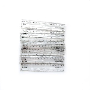 Règle en plastique transparente double face de 15 cm pour étudiants, personnalisable avec logo - Product Image 2