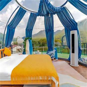 Design moderne Full Housse Glamping Maison géodésique à bulles Polycarbonate transparent préfabriqué pour application hôtelière - Product Image 5