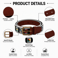 Ceintures de golf en cuir véritable de luxe pour hommes, enfants, jeunes et adultes, avec boucle à ardillon, personnalisation complète du logo et du design de l'emballage