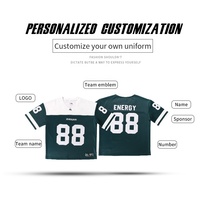 Personalizado de alta calidad de poliéster 280G Streetwear Jersey fútbol Jersey camisa bordado sublimado fútbol americano desgaste uniformes