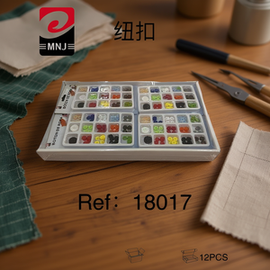Bottoni Mnj 12 pezzi colori assortiti per riparazione di abbigliamento e artigianato - Product Image 2