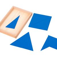QISHOU Montessori – Jeu de construction géométrique en bois avec triangles, jouet éducatif pour l'apprentissage des mathématiques, pour enfants de 3 ans et plus, développement cognitif