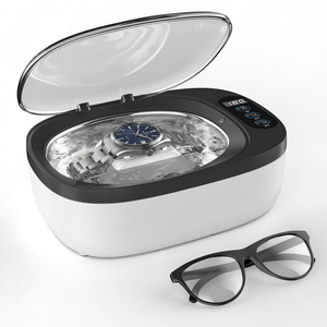 Limpiador Ultrasónico <span class=keywords><strong>de</strong></span> Sobremesa para <span class=keywords><strong>Lentes</strong></span> Ópticas, Limpiador Ultrasónico para <span class=keywords><strong>Lentes</strong></span> <span class=keywords><strong>de</strong></span> Cámara con Tapa y Bandeja para Uso Diario - Product Image 1