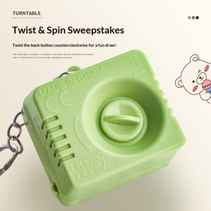 Children's Cartoon Light Turntable Winning Game Machine Creative Rotating Turntable Keychain Bag Pendant Gift Toys - Product Image 3
