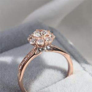 Anello solitario <span class=keywords><strong>con</strong></span> vero diamante immagine circolare 6.5mm 1.0/2.0/3.0ct <span class=keywords><strong>smeraldo</strong></span> e anello di fidanzamento <span class=keywords><strong>con</strong></span> diamante coltivato in laboratorio - Product Image 2