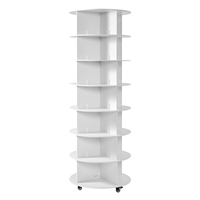 Étagère à chaussures rotative blanche à 6 niveaux, en plastique, pivotant à 360 degrés, pour rangement, salon, placard moderne, organisateur de maison