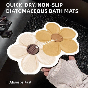 Tapis de bain en terre de diatomée réversible, super absorbant, antidérapant, séchage rapide, pour la maison et l'hôtel - Product Image 2