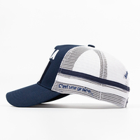 Gorras Trucker Personalizadas de Malla Transpirable con Logotipo Bordado en 3D, Diseño de 5 Paneles, Gorra Trucker Deportiva para Exteriores