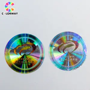 Gratis desain kustom tahan air 2D 3D Laser terukir demetlalisasi keamanan keaslian stiker Hologram