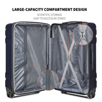 Valise de voyage rigide de luxe en ABS et polycarbonate, couleur or rose, à 4 roues, avec poignée, durable, pour la vente en gros