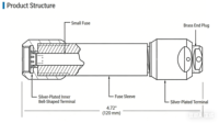 Fusible de protection haute ampérage Cooper Bay-O-Net 4038361C pour transformateur de distribution immergé dans l'huile monté sur socle