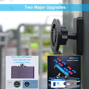 Dual-Sided N52 Super Magnets Magnetic Phone <strong>Holder</strong> for Gym Men Women <strong>iPhone</strong> 17 16 15 14 Mag Cases - Product Image 4