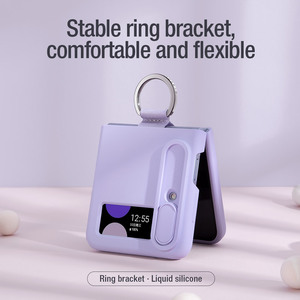 Nillkin – étui mince en <span class=keywords><strong>Silicone</strong></span> pour Samsung Galaxy <span class=keywords><strong>Z</strong></span> <span class=keywords><strong>Flip</strong></span> <span class=keywords><strong>4</strong></span>, avec support d'anneau et housse d'appareil photo coulissant - Product Image 3