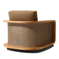 Chaise pivotante en teck de haute qualité, personnalisée, pour salon, patio, meubles de luxe en bois massif, utilisation en extérieur