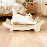 Lit pour chat en bois chaud JUNJI, griffoir en sisal