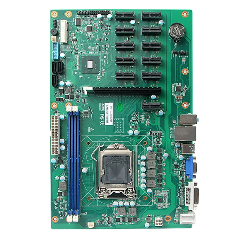 Wholesale LGA 1151 12*pcie B250 Chipset Motherboard 3*SATA 1*PCIE 16X/11*PCIe X1 DDR4 GPU Motherboard
