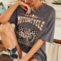 Street Wear Vintage Hip Hop T-Shirt con grafica allentata T-Shirt con grafica oversize da donna T-Shirt estiva da donna