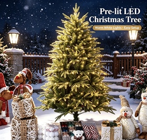 Albero <span class=keywords><strong>di</strong></span> <span class=keywords><strong>Natale</strong></span> Artificiale con Luci LED, Decorazioni Natalizie Complete per Casa, Feste e Festività - Product Image 1
