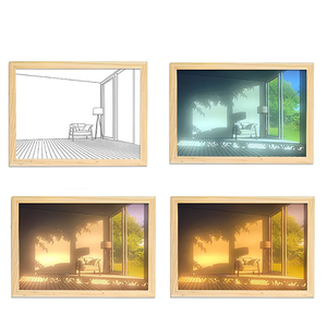 Nuove luci pittura Led <span class=keywords><strong>luce</strong></span> notturna lampada da comodino atmosfera lampada da tavolo decorazione della parete camera da letto decorazione della casa regali pittura artistica - Product Image 6