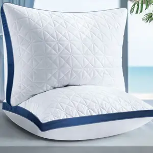 Cooling Hotel Luxury Pillow Supportive Breathable Down Alternative Gusseted Pillow