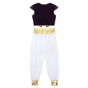 Arabian Prince Costume for Boys Kids Fancy Dress up <strong>Outfit</strong> with Pants and Jacket for Christmas Parties Street Rat Cosplay - Product Image 2