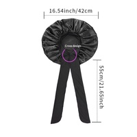 Grande bonnet de nuit en satin élastique à large bord avec nœuds, style européen et américain, pour la protection des cheveux des femmes