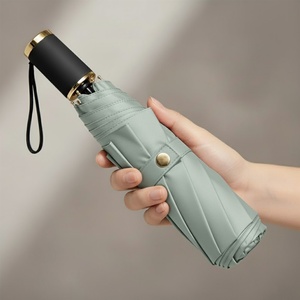 High End Business Umbrellas Can Be Customized in Size logo Golden <b>Edges</b> Handle Umbrella Gift Set Can Custom case - Product Image 3