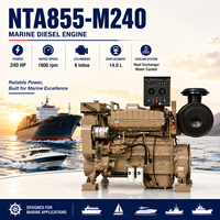 Moteur diesel marin SCDC Cums NTA855-M240 240HP 1800RPM turbocompressé 6 cylindres refroidi par air pour navires de pêche et remorqueurs