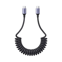 Câble USB Type C UGREEN pour voiture, câble USB C vers USB C, charge rapide 100W PD, câble de données à ressort de 1,5 m pour Apple, Huawei, Samsung