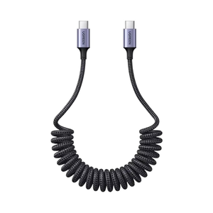 Câble USB Type C UGREEN pour voiture, câble USB C vers USB C, charge rapide 100W PD, câble de données à ressort de 1,5 m pour <span class=keywords><strong>Apple</strong></span>, Huawei, Samsung - Product Image 1