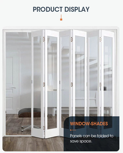 Moderne Einfache Conch Upvc Profil in 2,2mm Dicke Doppel Glasierte Bifold Tür Außen Klapp Türen - Product Image 2