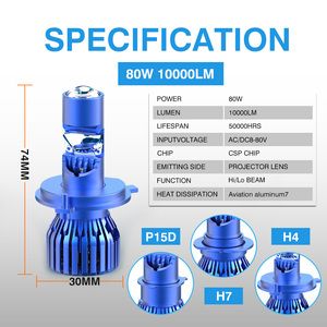 Ampoule de phare avant à LED pour moto MOTOLED, universelle, modifiée, AC DC 120W 16000LM, phare de moto - Product Image 2