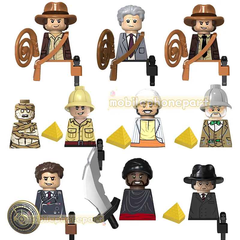 Indiana Jones Movie TV6301 Mumies the Dial of Destiny Character Block Figure Mini mattoni assemblati giocattolo di plastica Building Block