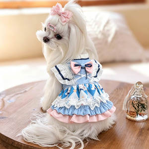 Ropa de Alta Gama para Perros, Vestidos para Perros Pequeños <span class=keywords><strong>Chihuahua</strong></span>, Camiseta con Lazo y Encaje para Gatos, Vestido Kawaii Lolita para Perros, Ropa de Lujo para Mascotas - Product Image 5