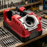 Affûteur de forets L&P 92W, double tension 100-120V 230-240V, 14000 tr/min, 0,24 Nm, 2,5-19 mm, angle 115-140°, meule à grain 180